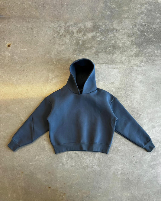 Premium 600g Double Layer Hoodie - Blue